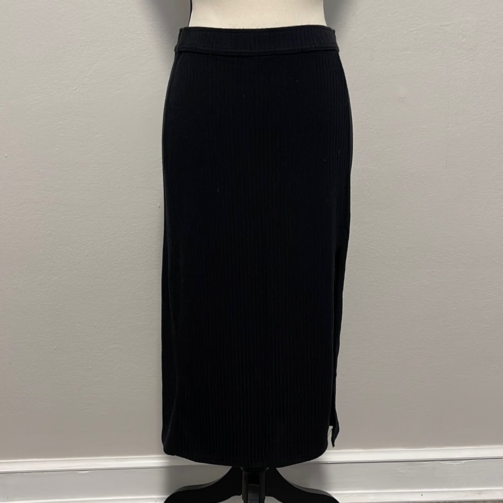 Abercrombie & Fitch Side slit, Black Sweater Skirt